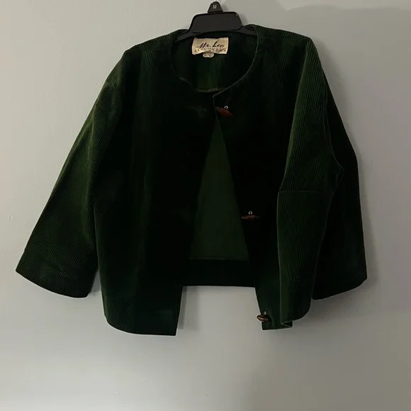 Vintage 60s/70s Mr. Lee California Separates forest green corduroy set - Picture 3 of 15